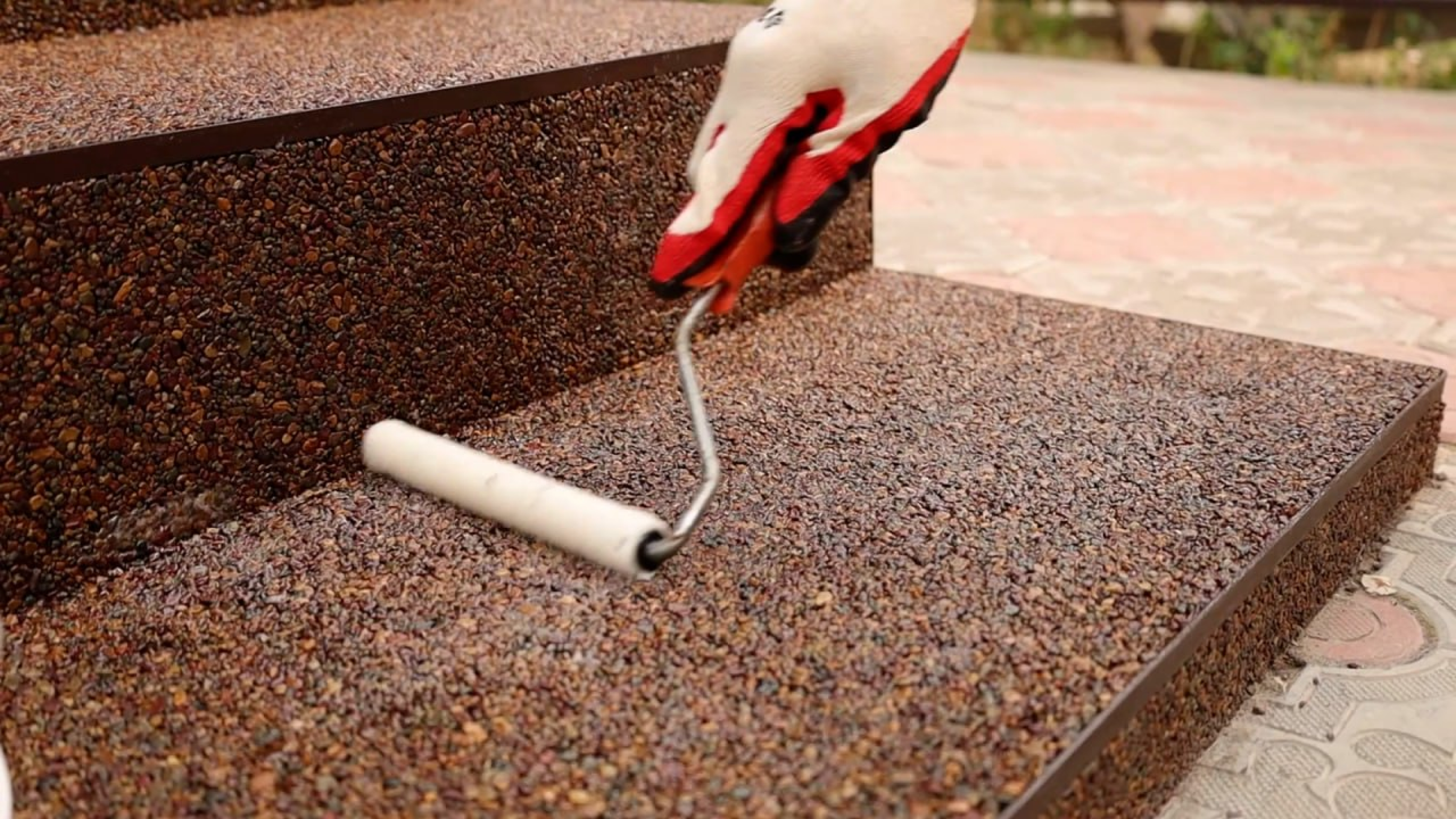 Крыльцо из каменного ковра